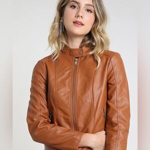 BONGO- Women's Brown Leather Jacket Size XL/EG